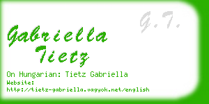 gabriella tietz business card